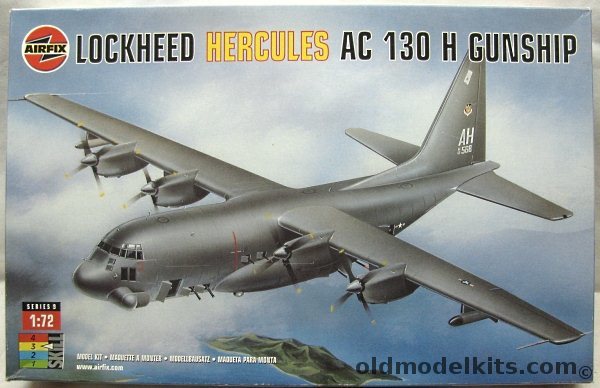 Airfix 1/72 Hercules AC-130H Gunship - USAF 16th Special Operations Sq 1st SOE Hurlbert Field 1976 / Special Ops Sq 8th Tactical Reconnaissance Wing Ubon Air Base Thailand 1972, 09004 plastic model kit